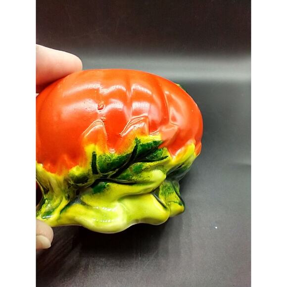 Vintage Hand-Painted Mini Pumpkin Salt & Pepper Shakers with Sugar Bowl, Japan - Picture 8 of 16